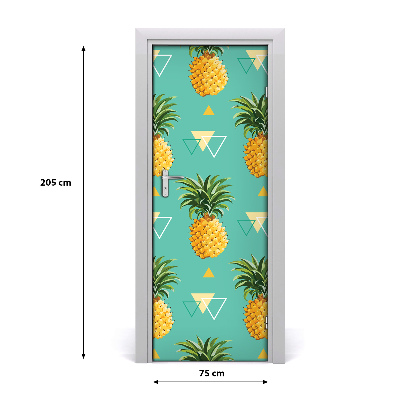 Samolepilni tapete na vratih Ananas