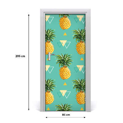 Samolepilni tapete na vratih Ananas