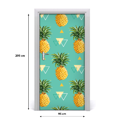 Samolepilni tapete na vratih Ananas