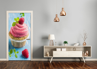 Samolepilni tapete na vratih Maline cupcake