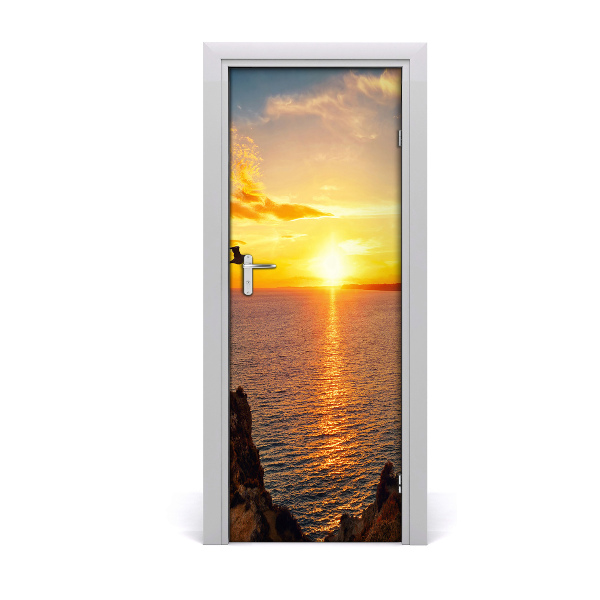 Samolepilni tapete na vratih Sunset morje