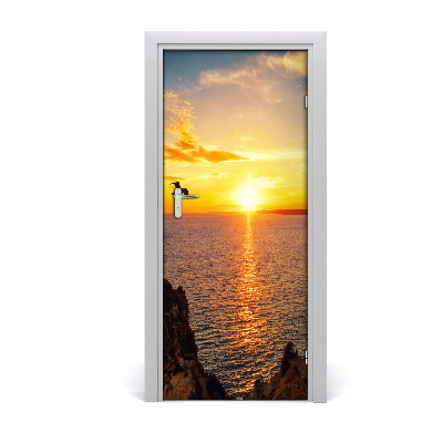 Samolepilni tapete na vratih Sunset morje