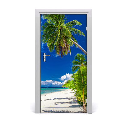 Samolepilni tapete na vratih Tropska plaža