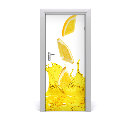 Samolepilni tapete na vratih Limonin sok