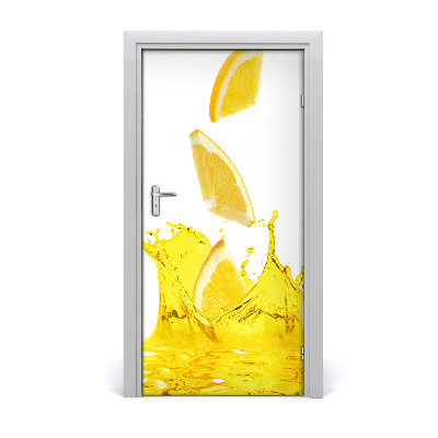 Samolepilni tapete na vratih Limonin sok