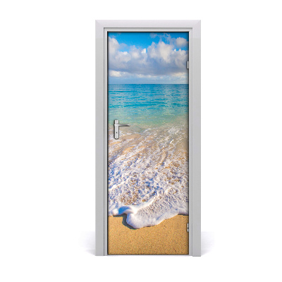 Samolepilni tapete na vratih Tropska plaža