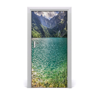 Samolepilni tapete na vratih Jezero v gorah