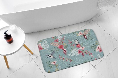 Tepih za kopalnico Rože ptice
