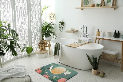 Tepih za kopalnico Rože ptic