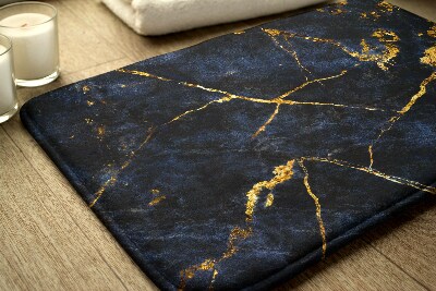 Tepih za kopalnico Mornarsko modri marmor