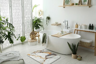 Tepih za kopalnico Beli marmor