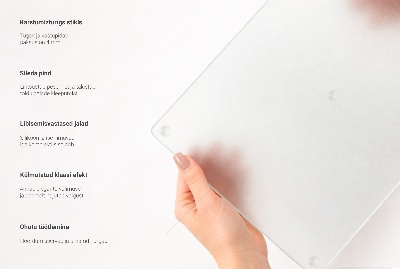 Steklena deska za rezanje s šestkotnim polprosojnim dizajnom