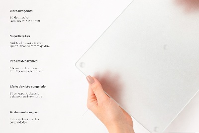 Steklena deska za rezanje s šestkotnim polprosojnim dizajnom