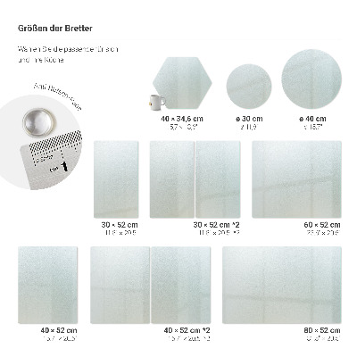 Kuhinjska deska za rezanje okrogla polprosojna