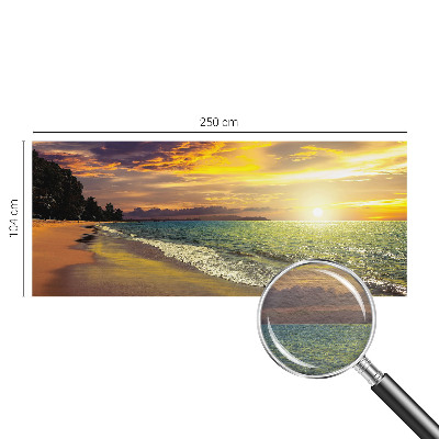 Stenska fototapeta flis z motivom plaže ob sončnem zahodu