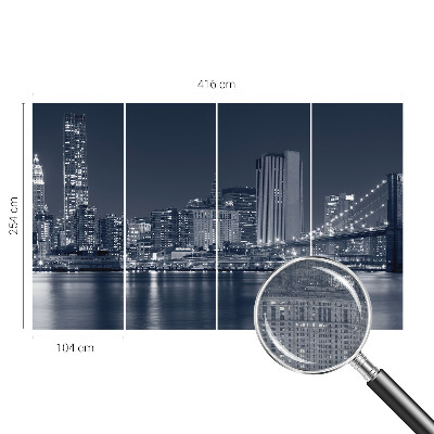 Tiskana fototapeta flis Nočno mesto