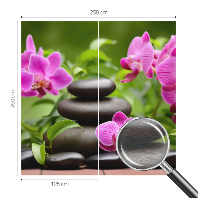 Fototapeta po meri z motivom orhidej in kamnov
