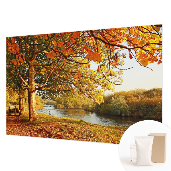 Dekorativna fototapeta z motivom jeseni ob obali