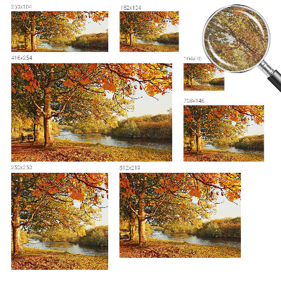 Dekorativna fototapeta z motivom jeseni ob obali