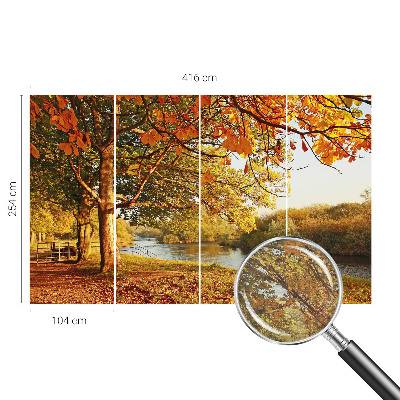 Dekorativna fototapeta z motivom jeseni ob obali