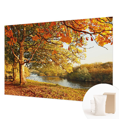 Dekorativna fototapeta z motivom jeseni ob obali