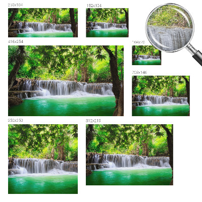 Fototapeta za spalnico z motivom gozdnega slapa