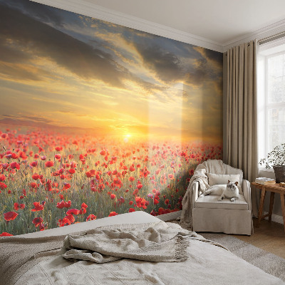 Foto tapeta z motivom makovega polja