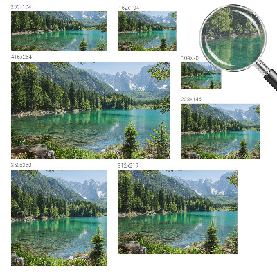 Stenska fototapeta flis z motivom zelenega jezera