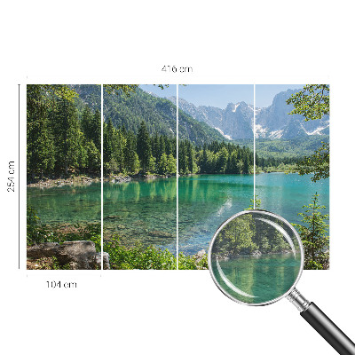 Stenska fototapeta flis z motivom zelenega jezera