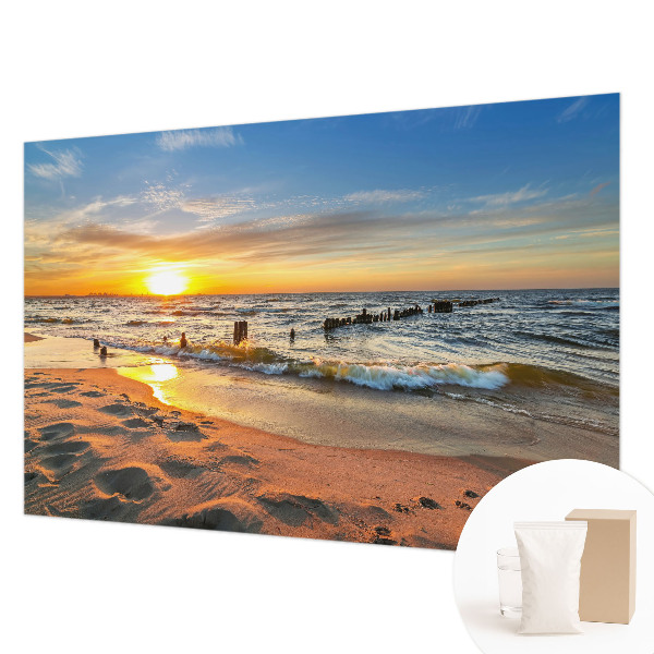 Moderna fototapeta s motivom sončnega zahoda na plaži