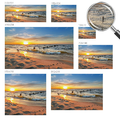 Moderna fototapeta s motivom sončnega zahoda na plaži