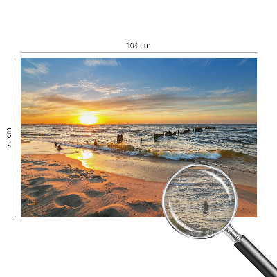 Moderna fototapeta s motivom sončnega zahoda na plaži