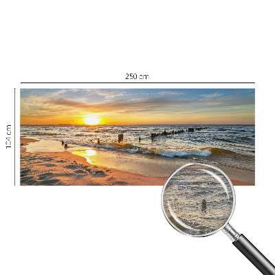Moderna fototapeta s motivom sončnega zahoda na plaži