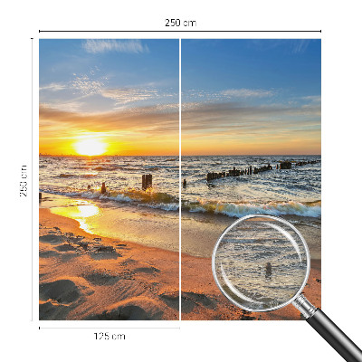 Moderna fototapeta s motivom sončnega zahoda na plaži