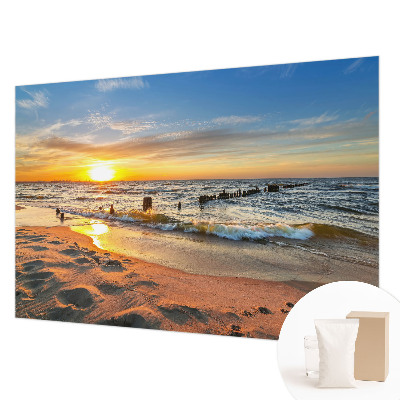 Moderna fototapeta s motivom sončnega zahoda na plaži