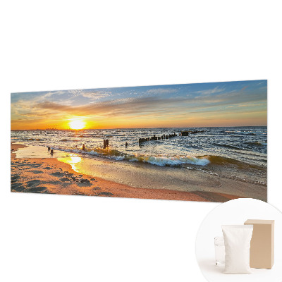 Moderna fototapeta s motivom sončnega zahoda na plaži