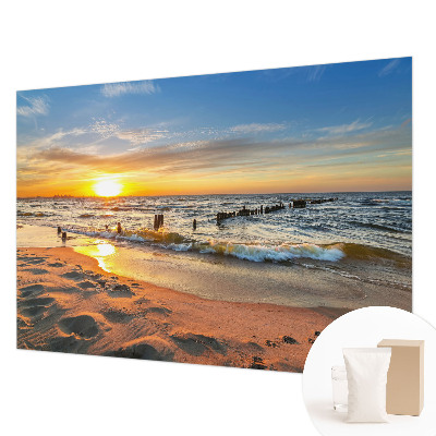 Moderna fototapeta s motivom sončnega zahoda na plaži