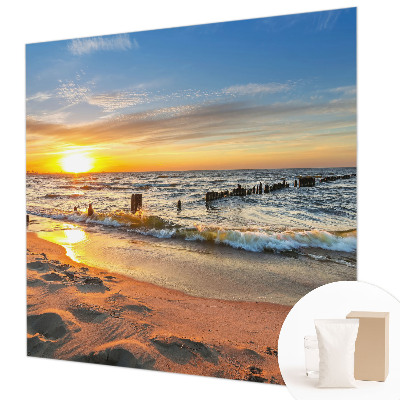 Moderna fototapeta s motivom sončnega zahoda na plaži
