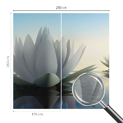 Stenska dekoracija fototapeta z motivom lokvanjev