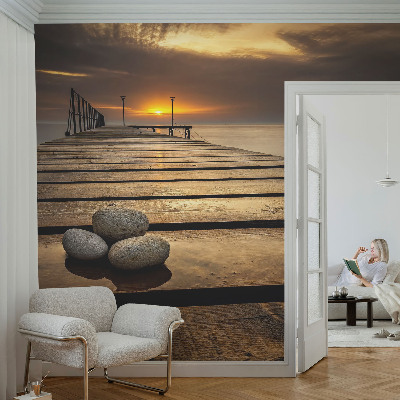 Netkana fototapeta z motivom sončnega zahoda