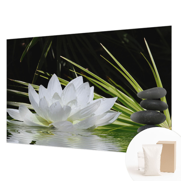 Stenska fototapeta flis z motivom meditacije z lilijami