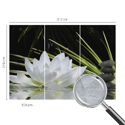 Stenska fototapeta flis z motivom meditacije z lilijami
