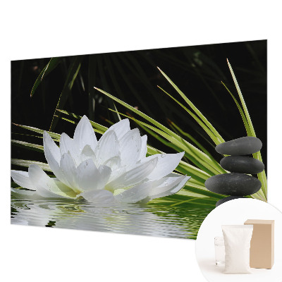 Stenska fototapeta flis z motivom meditacije z lilijami