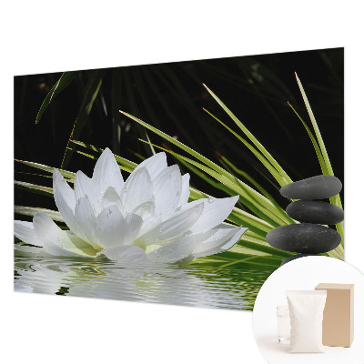 Stenska fototapeta flis z motivom meditacije z lilijami