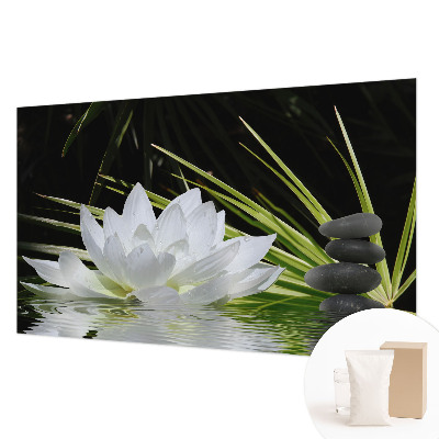 Stenska fototapeta flis z motivom meditacije z lilijami