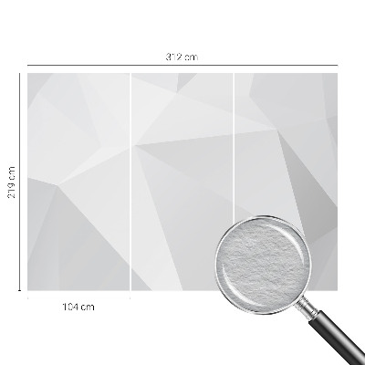 Netkana fototapeta s sivimi trikotniki