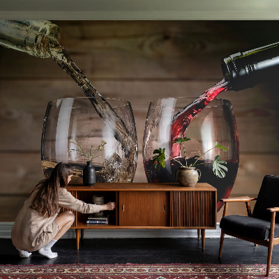Visokokakovostna fototapeta z motivom kozarcev vina