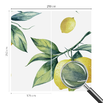 Stenska dekoracija fototapeta z motivom limone