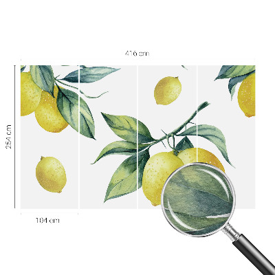 Stenska dekoracija fototapeta z motivom limone