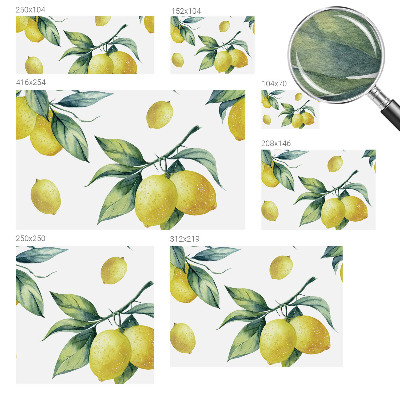 Stenska dekoracija fototapeta z motivom limone